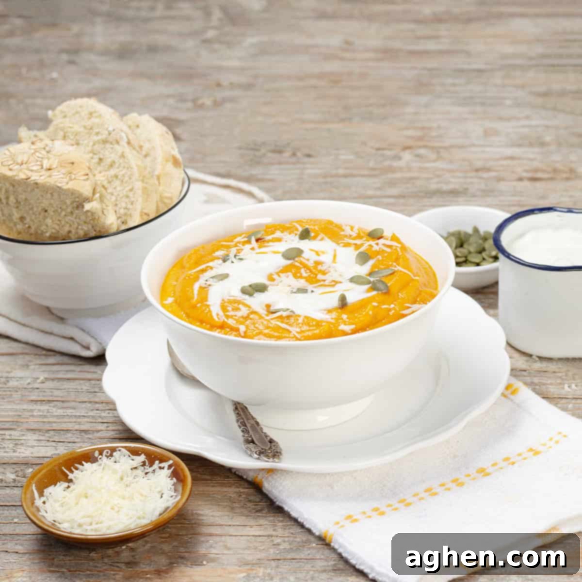 Velvety Roasted Carrot Soup 7 Roasted Carrot Cream served in a bowl