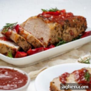 Plum-Glazed Pork Loin 8 Pork loin with plum sauce served