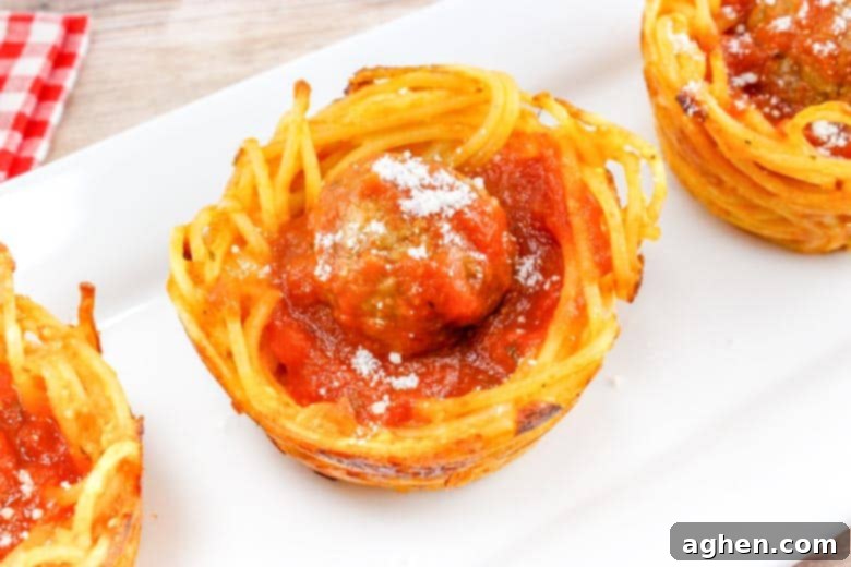 spaghetti and meatball cup, a fun and easy kid-friendly recipe