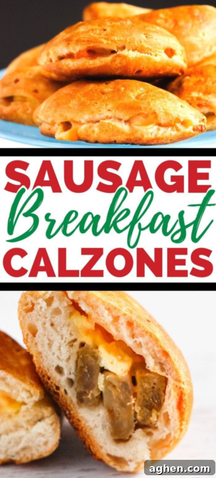 Sausage Breakfast Calzones Pin