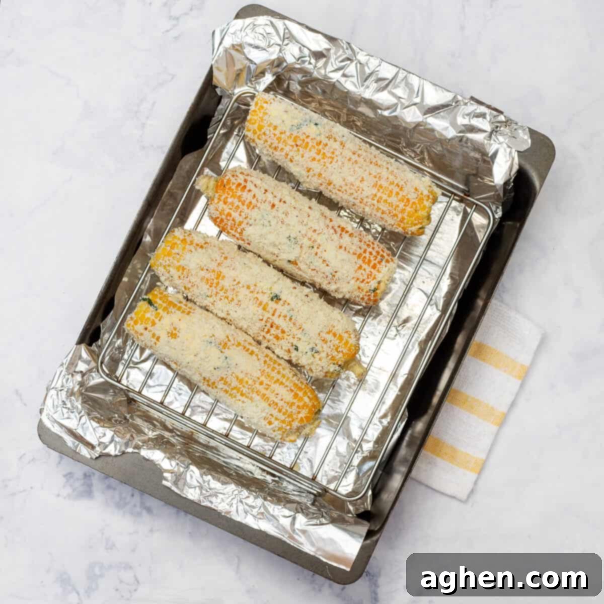 Mexican Street Corn in backing tray