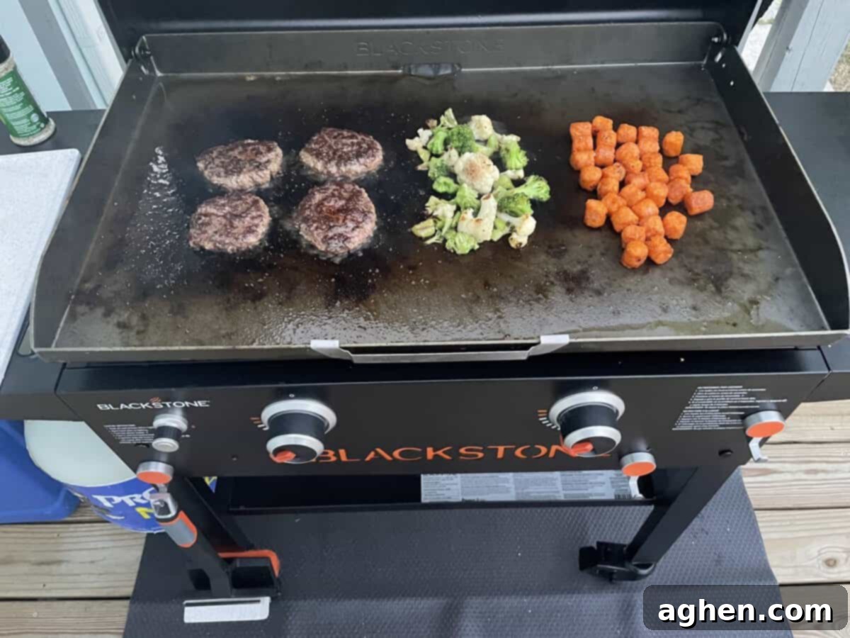 Why My Big Green Egg Is Collecting Dust The Blackstone Griddle Took Over 5 burgers cooking on blackstone