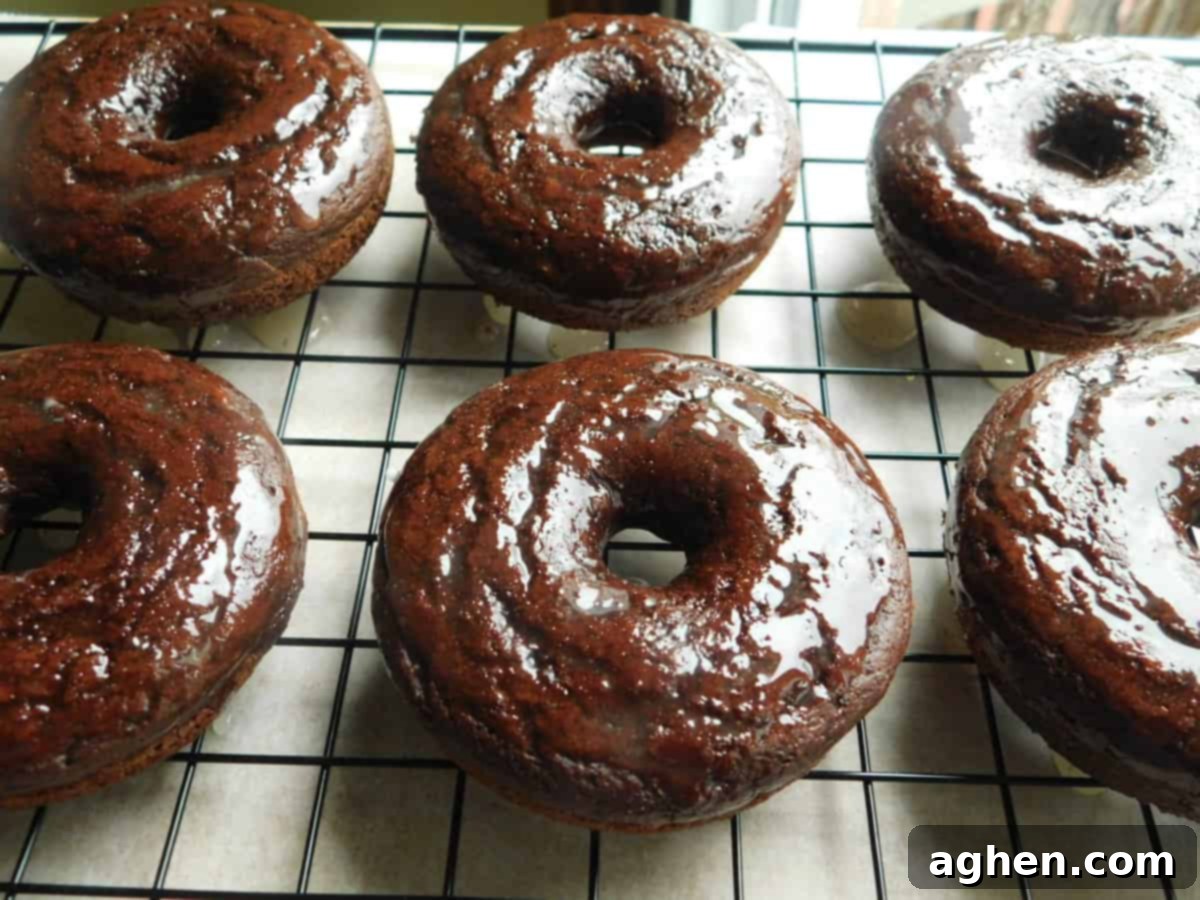 Homemade Chocolate Glazed Donut, a healthy Weight Watchers friendly breakfast or snack