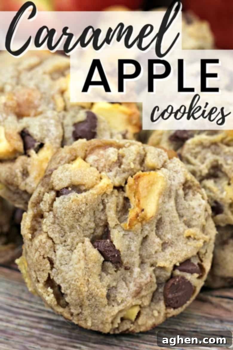 Caramel Apple Cookies Recipe, perfect for Fall baking and family enjoyment.