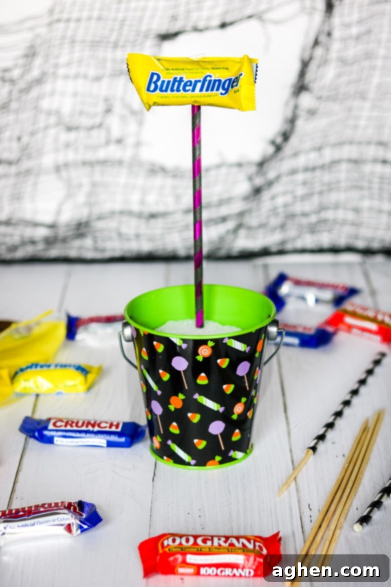 How to Make a Halloween Candy Bouquet