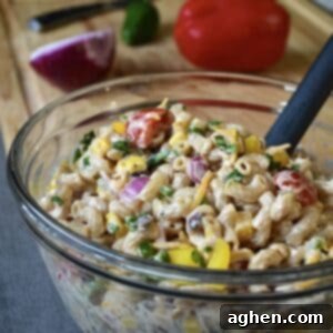 Weight Watchers' Signature Southwest Macaroni Salad 7 Southwest macaroni salad in a bowl