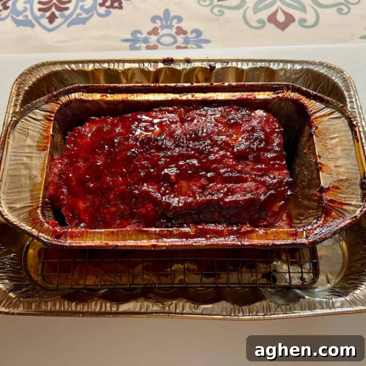 The Cookout's Must-Have Smoked Meatloaf (Recipe Included!) 9 Freshly smoked meatloaf removed from the smoker