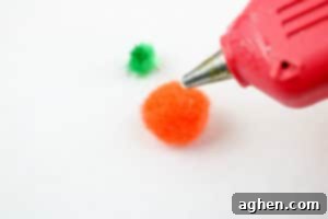 Glue Pom Poms