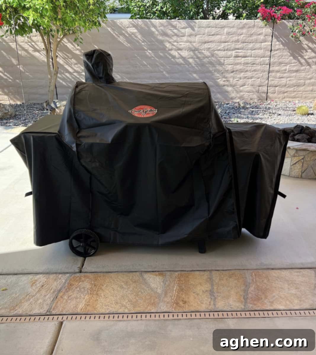 covered grill on patio 