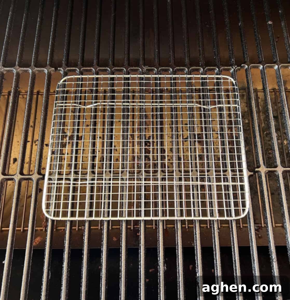 cooling rack sitting on grill 