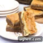 Harvest spice bars with layers of spice cookie, cream cheese, and a flakey crust.