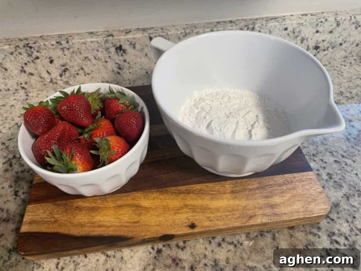 Blackstone's Jumbo Strawberry Pancakes: Every Kid's Dream 6 Ingredients for giant pancake pizzas laid out on a table