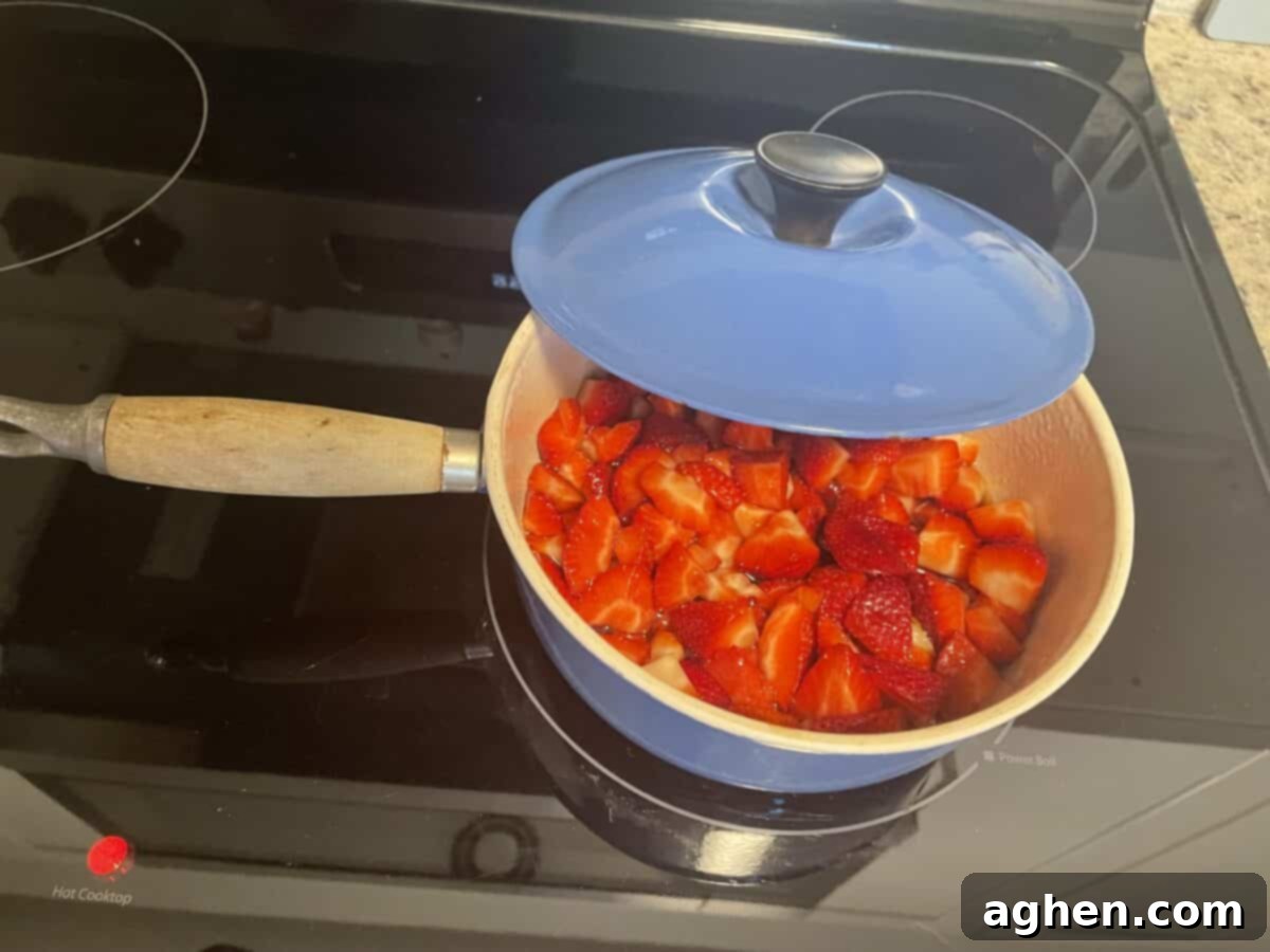 Blackstone's Jumbo Strawberry Pancakes: Every Kid's Dream 10 Close-up of strawberry compote