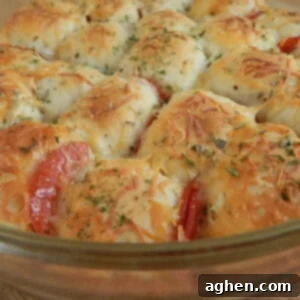 Final plated Pull Apart Pizza Bread for serving