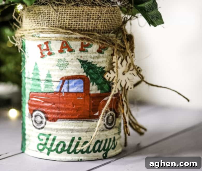 DIY Farmhouse Christmas Décor - Floral Centerpiece