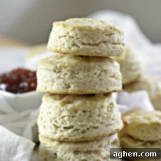 stacked buttermilk biscuits