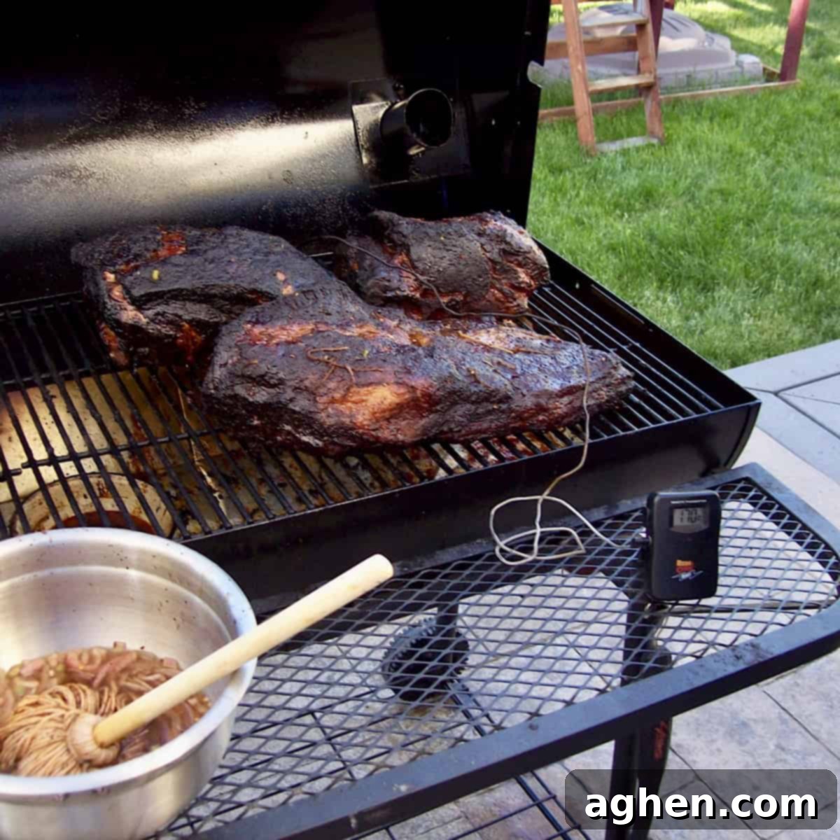 smoked brisket and pork