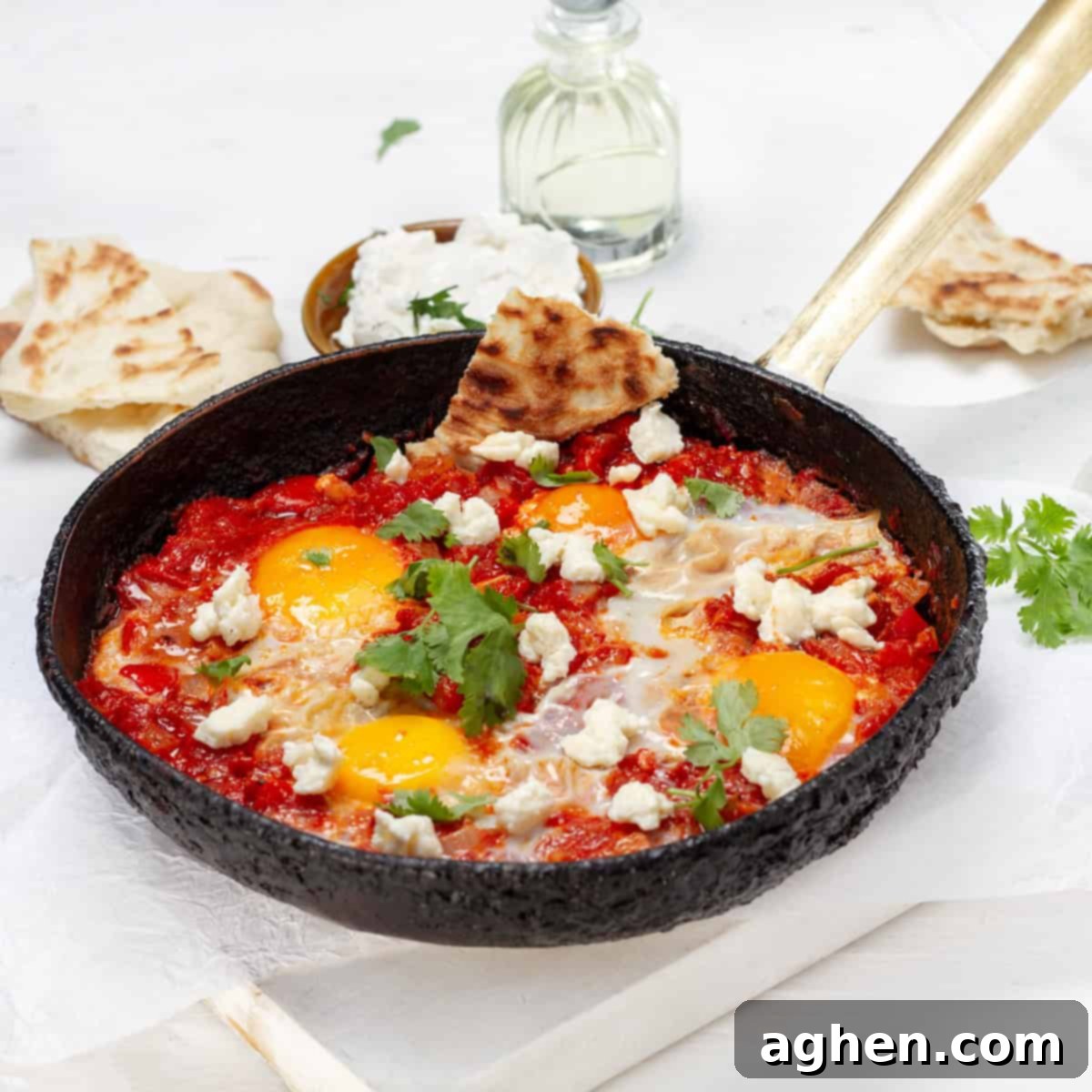 GuiltFree Classic Shakshuka for Weight Watchers 2 Egg and pepper-based Shakshuka, a Middle Eastern dish.