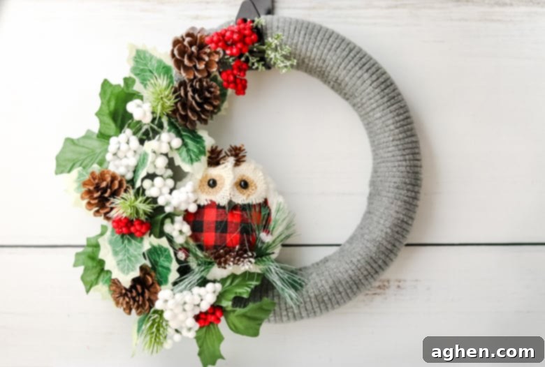 sweater wreath diy