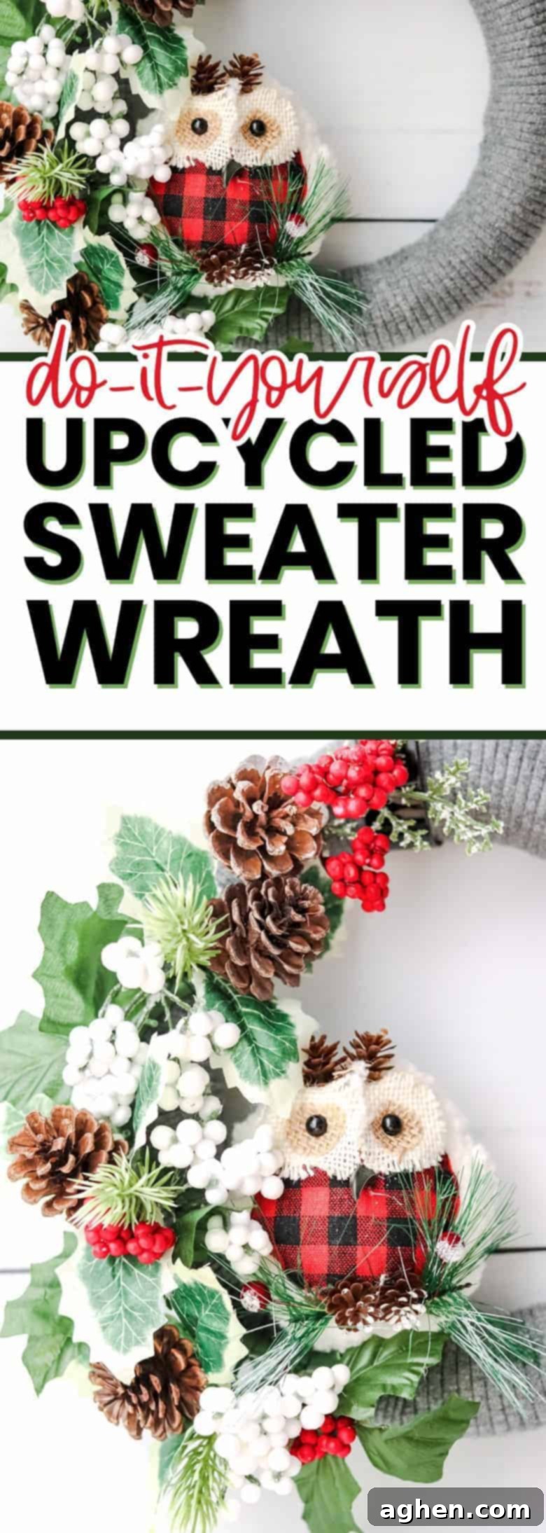 christmas wreath diy pin
