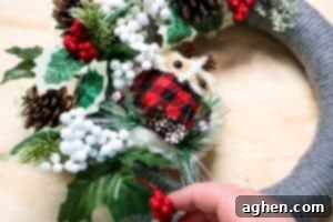 Sweater Owl Wreath