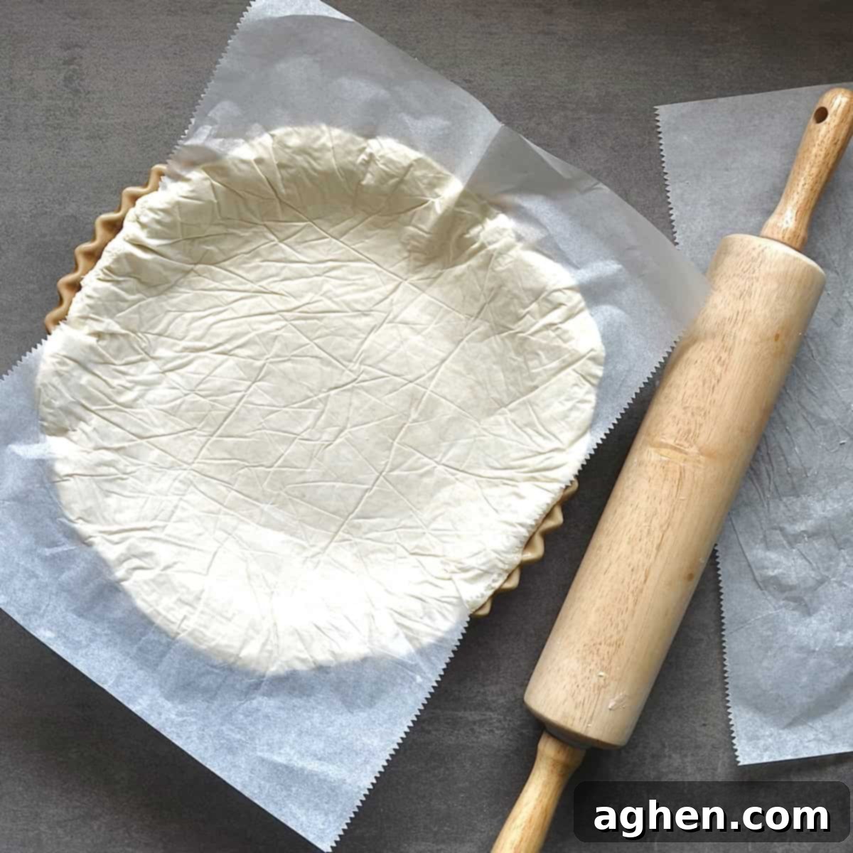 Rolled out pie crust