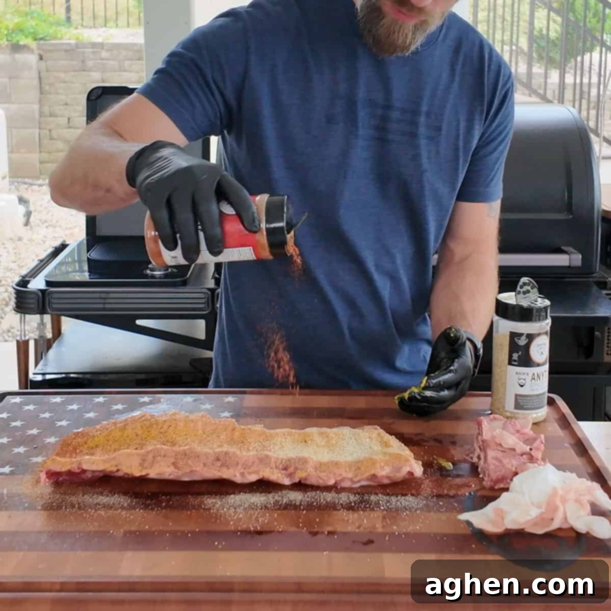 Lazy Ribs No Wrap: Your Easiest Classic Upgrade 5 Applying rub to the bottom side of ribs