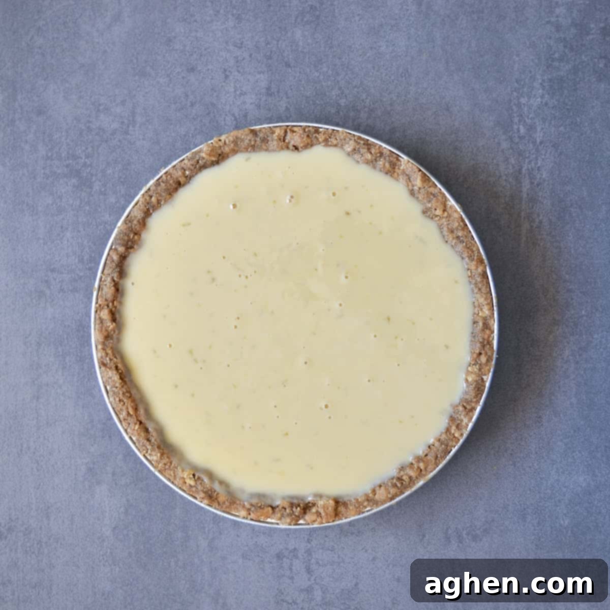 Lime pie before going into the oven