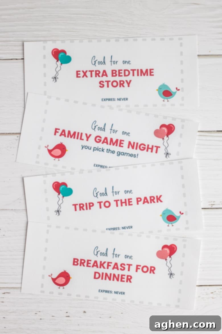 Valentine's Day Coupons for Kids
