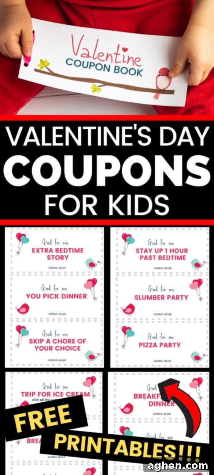Valentine's Day Coupon Book Pin