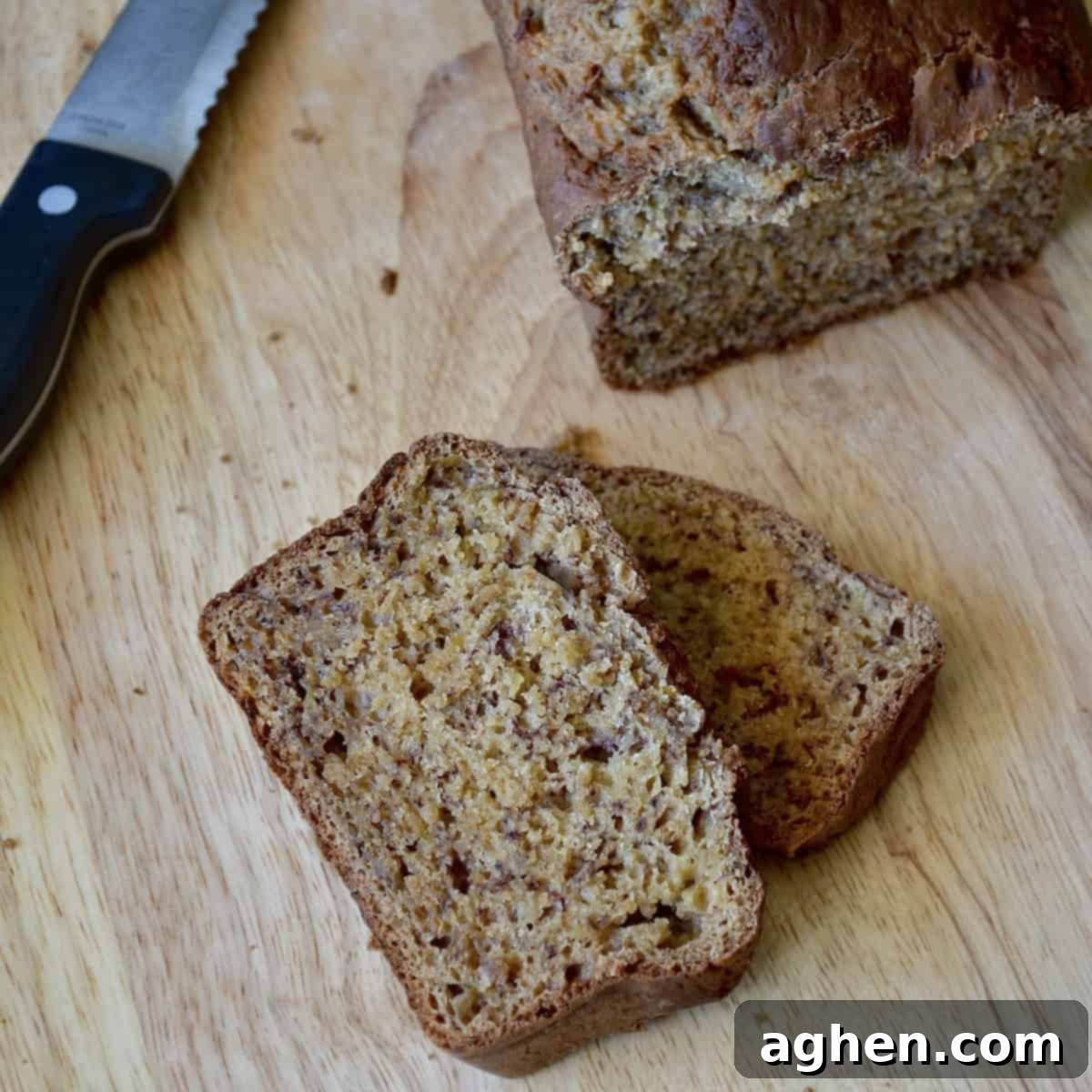 Slice of banana bread