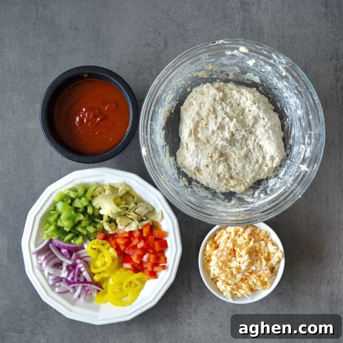 Homemade Weight Watchers Pizza: Why You'll Never Go Back to Store-Bought 4 Pizza dough being prepared alongside various fresh toppings.