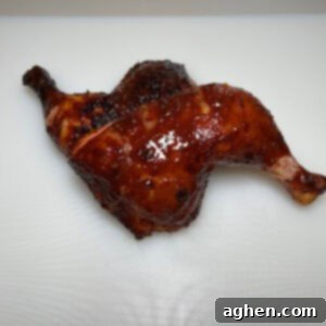 finished glazed smoked chicken