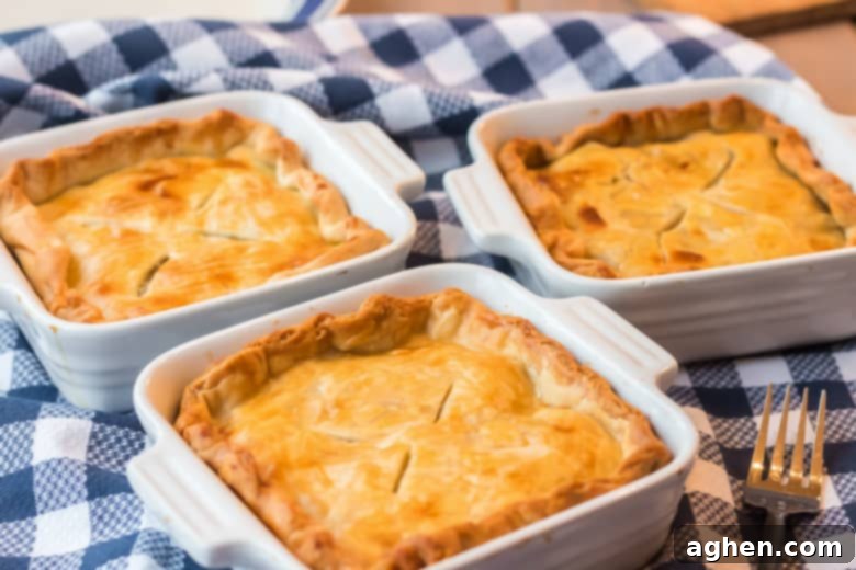 Easy Individual Chicken Pot Pie with Golden Pie Crust