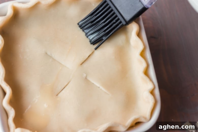 How to Make Easy Individual Chicken Pot Pie with Pie Crust, step-by-step assembly