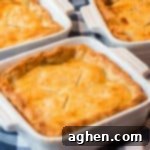Individual chicken pot pie recipe, golden and delicious
