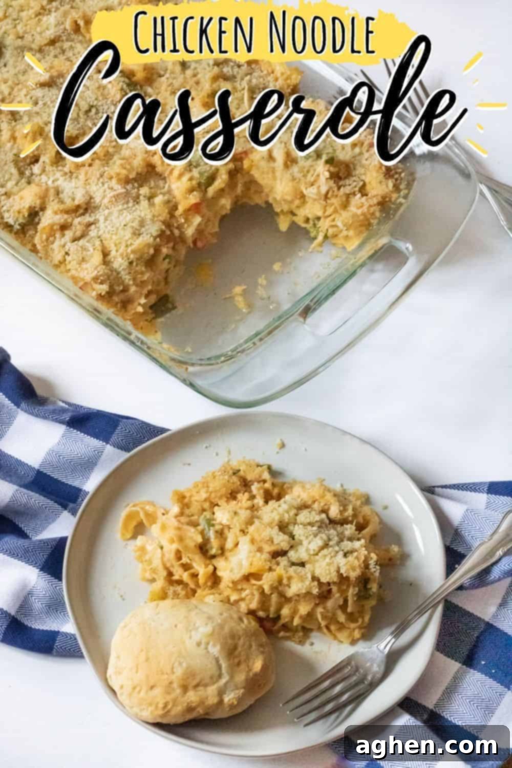 Chicken Noodle Casserole - An easy and comforting recipe for family dinner.