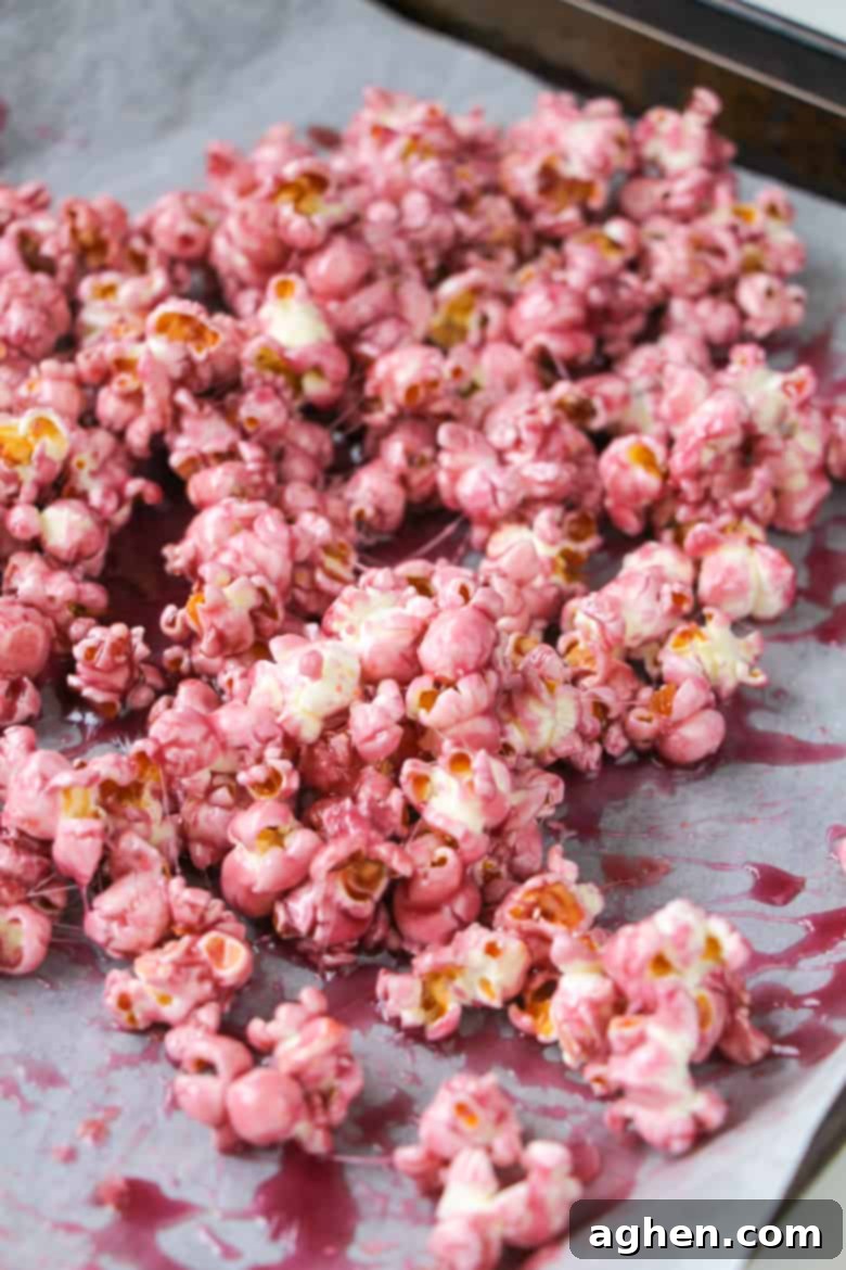 Purple Candied Popcorn