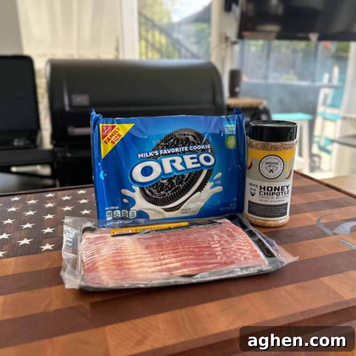 Ingredients for Smoked Bacon Wrapped Oreos