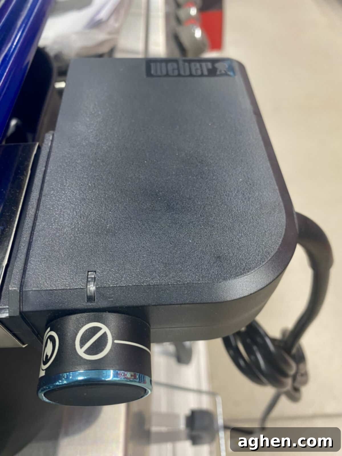 Weber Lumin Electric Grill in a compact, portable setup