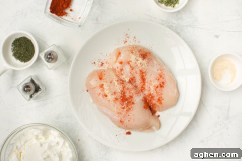 Seasoned chicken breasts