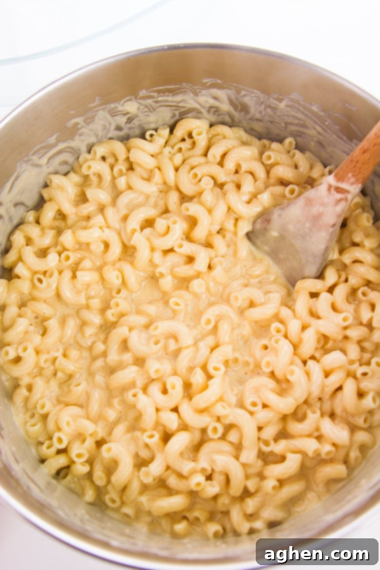 Pot of elbow macaroni and cheese