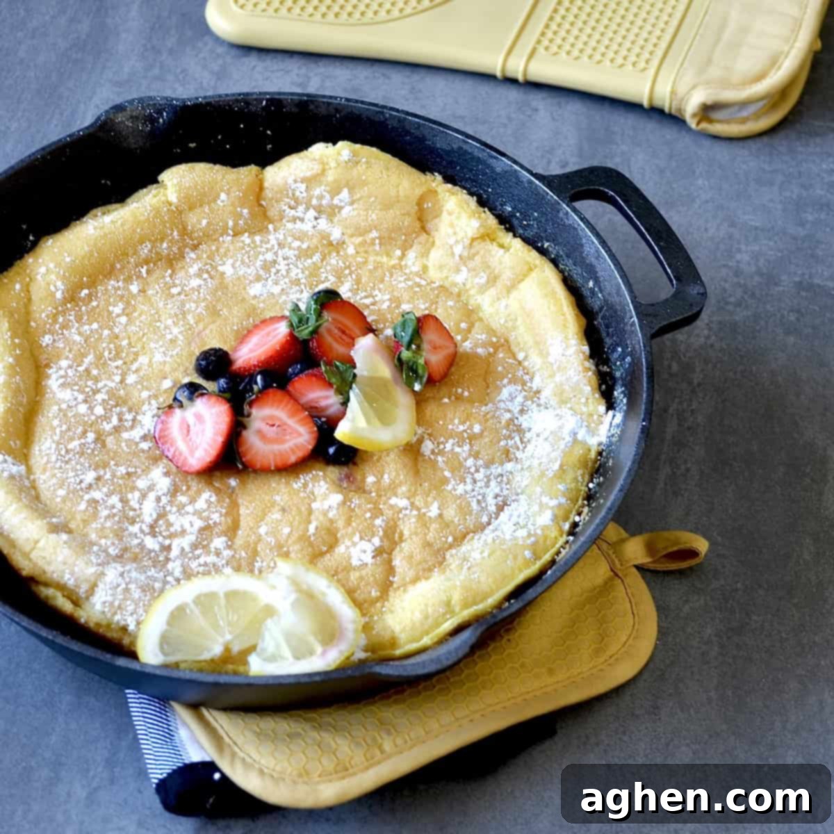 Dutch baby with fresh fruit