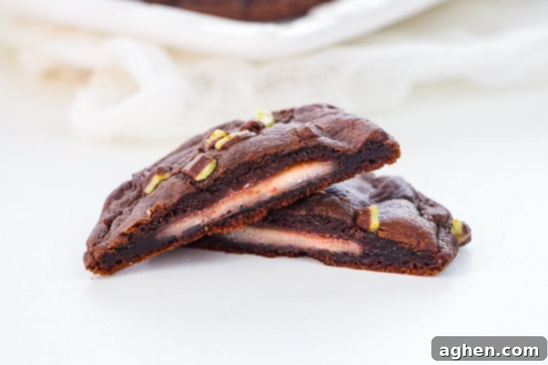 chocolate cake mix cookies with peppermint patties