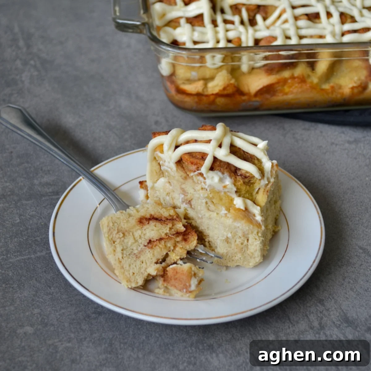 Cinnamon roll breakfast bake