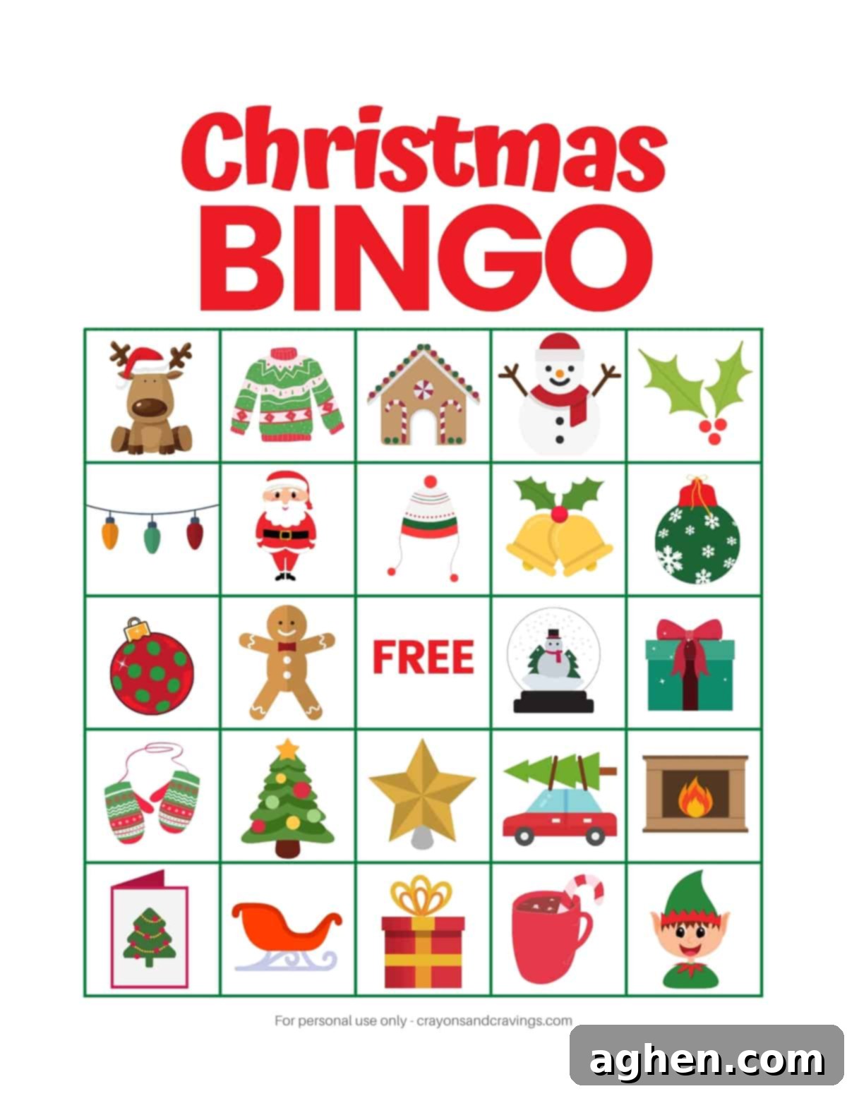 Christmas Bingo Game in Play