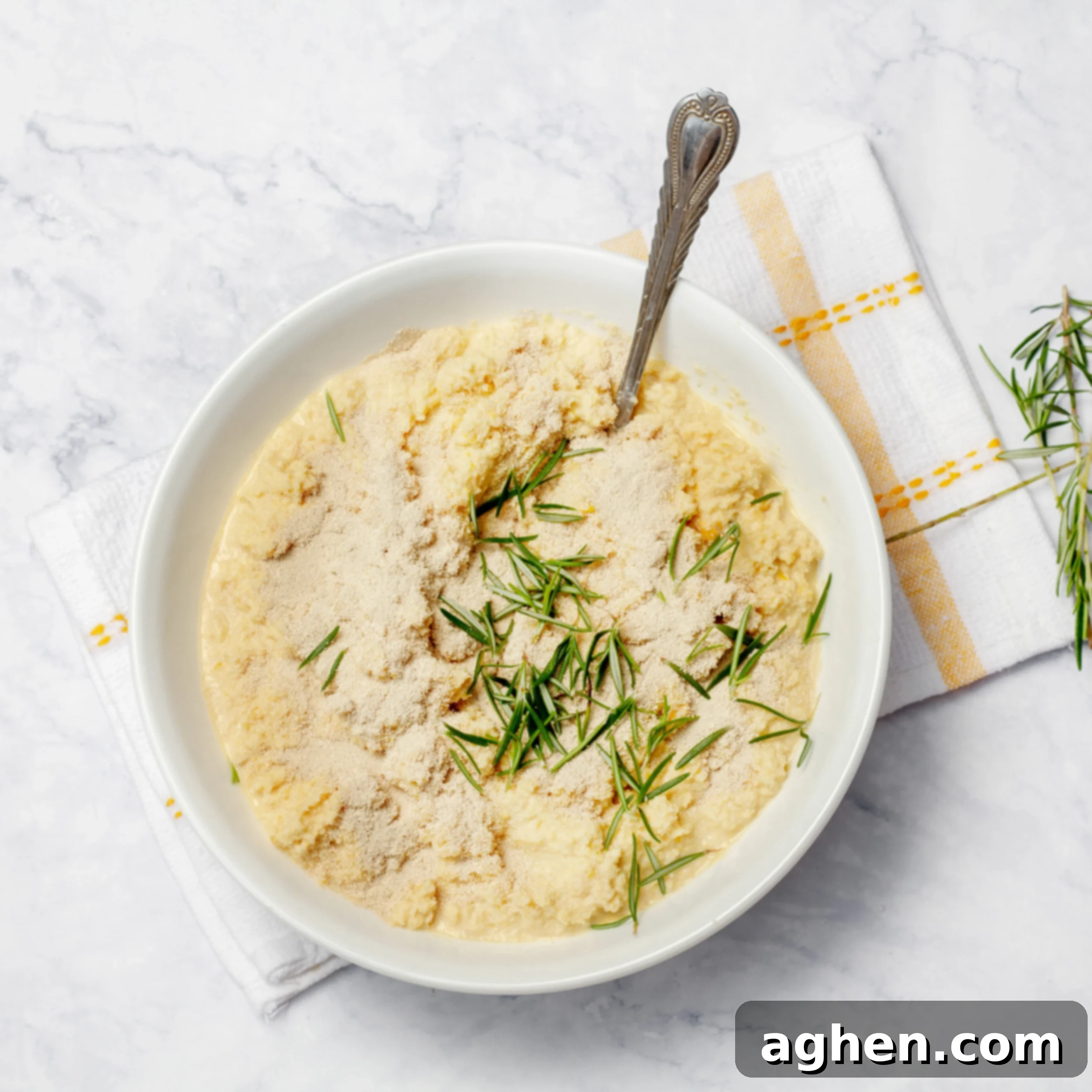 Instagram's Viral Chickpea Bread A Weight Watchers Dream 5 Active dry yeast activating in a small bowl with warm water, showing frothiness.