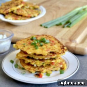 Pile of corn fritters