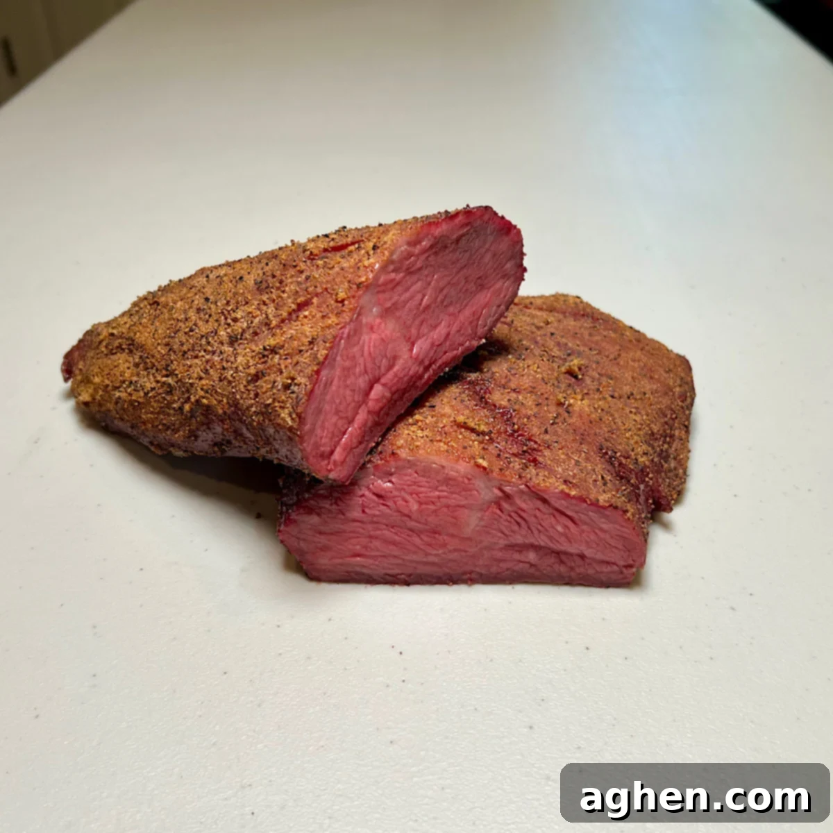 sliced smoked tri-tip