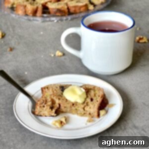 A Classic Weight Watchers Zucchini Walnut Bread 8 Zucchini bread slice with butter